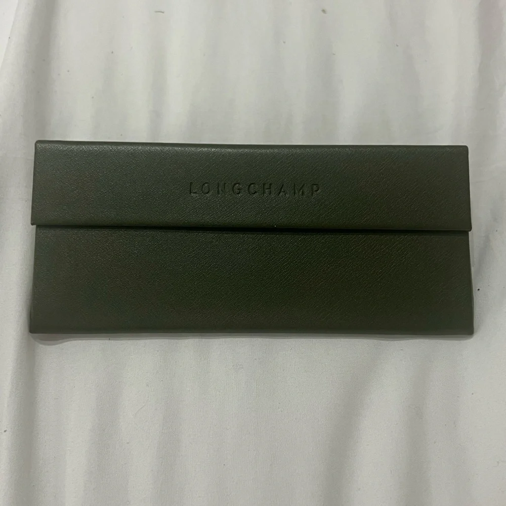NEW Longchamp Green Eye Glass Case with Magnetic Closure